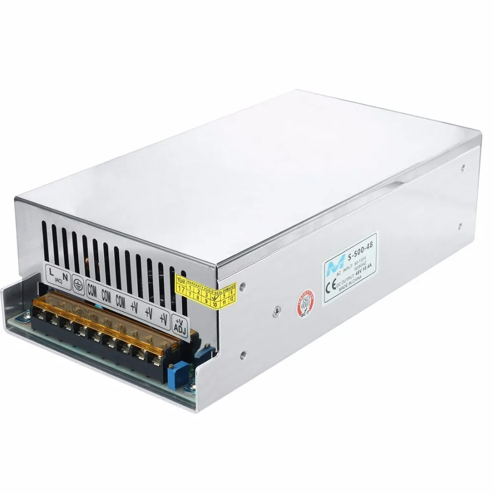 AC 110V to DC 48V 10.4A 500W Switch Power Supply Driver S-500-48 for LED Strip Light | Освещение