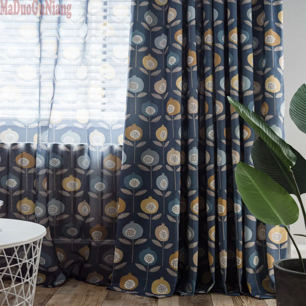 Elegant Modern Leaves Pattern Blackout Windows Curtains for Living Room Bedroom Kitchen Decorative Window Screening | Дом и сад