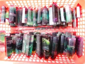 

5000g NATURAL Bright-coloured FLUORITE CRYSTAL WAND POINT HEALING
