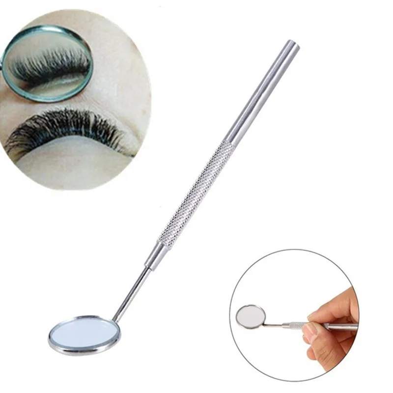 1 Pcs Oral Health Care Dental Mouth Mirror for Checking Eyelash Extension Stainless Steel Dental Mirror Removable Makeup Tools