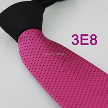 Coachella Для мужчин галстуки новое поступление черный Узел Контрастность Fuschia с черными пятнами тканые Средства ухода за кожей шеи галстук формальный Средства ухода за кожей шеи галстук для платье свадебные