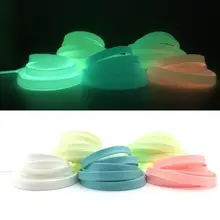 1 шт. 8 мм* 1 м Спортивная светящаяся шнурка светится в темноте ночной цвет флуоресцентная спортивная обувь на шнуровке плоские шнурки обуви Горячая