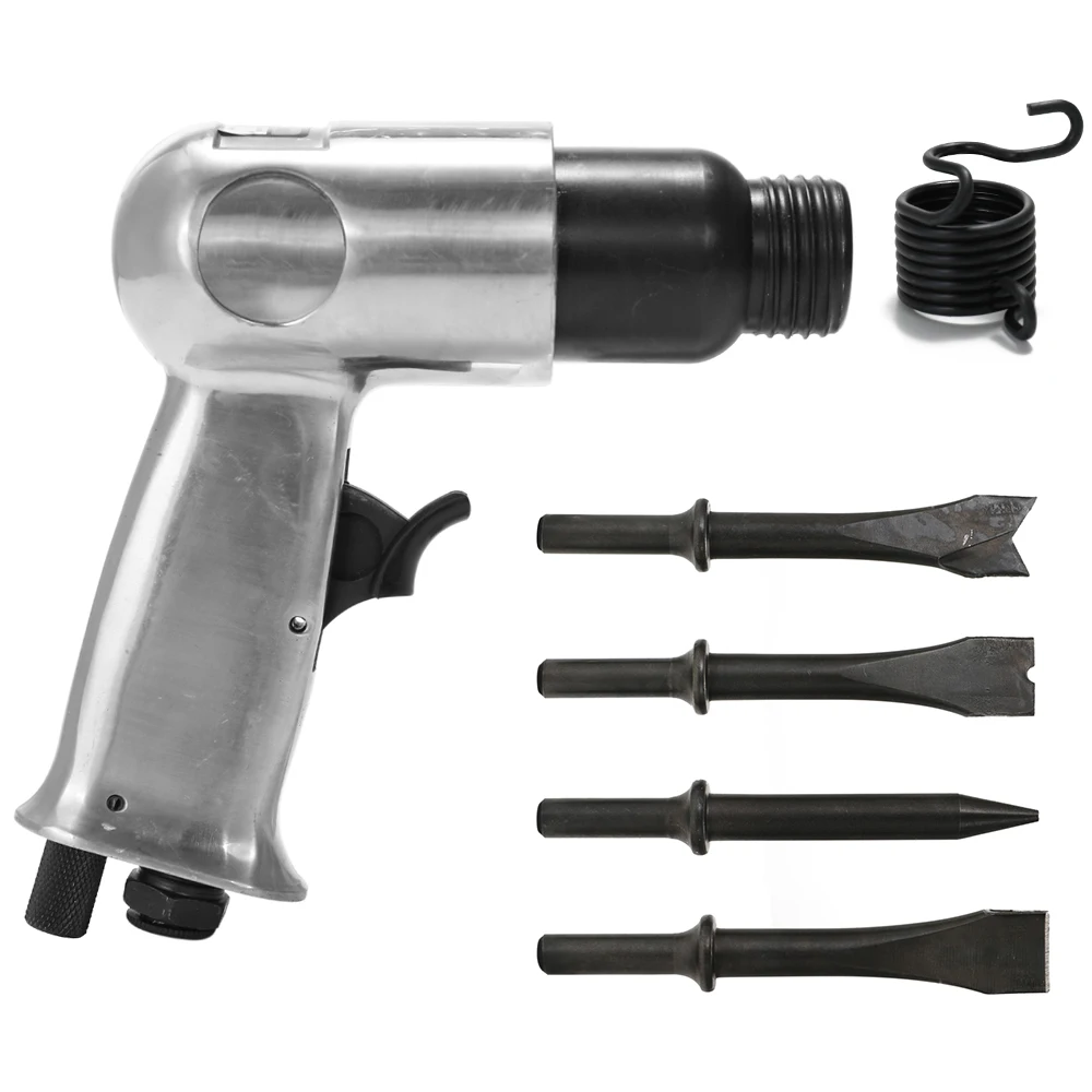 

Portable Handheld Professional Shovels Air Hammer Carving Processing Grinding Small Rust Remover Pneumatic Tools With 4 Chisels