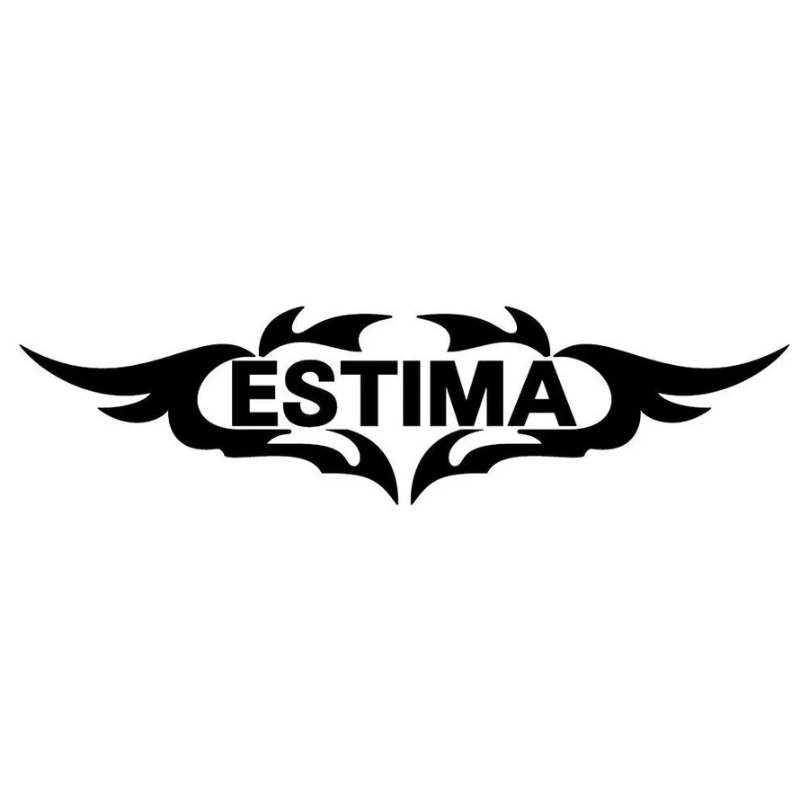 

25cm wide ESTIMA Sign Car Sticker Cutting Stickers Fashionable Rear Windshield Car Styling Decor Glass Creativity Decal L173