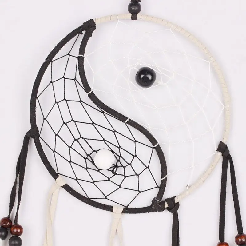 1PCS 6.5" Diameter Dream Catcher Handmade Traditional Dream Catche Yin Yang 16" Long Home Decoration Hot