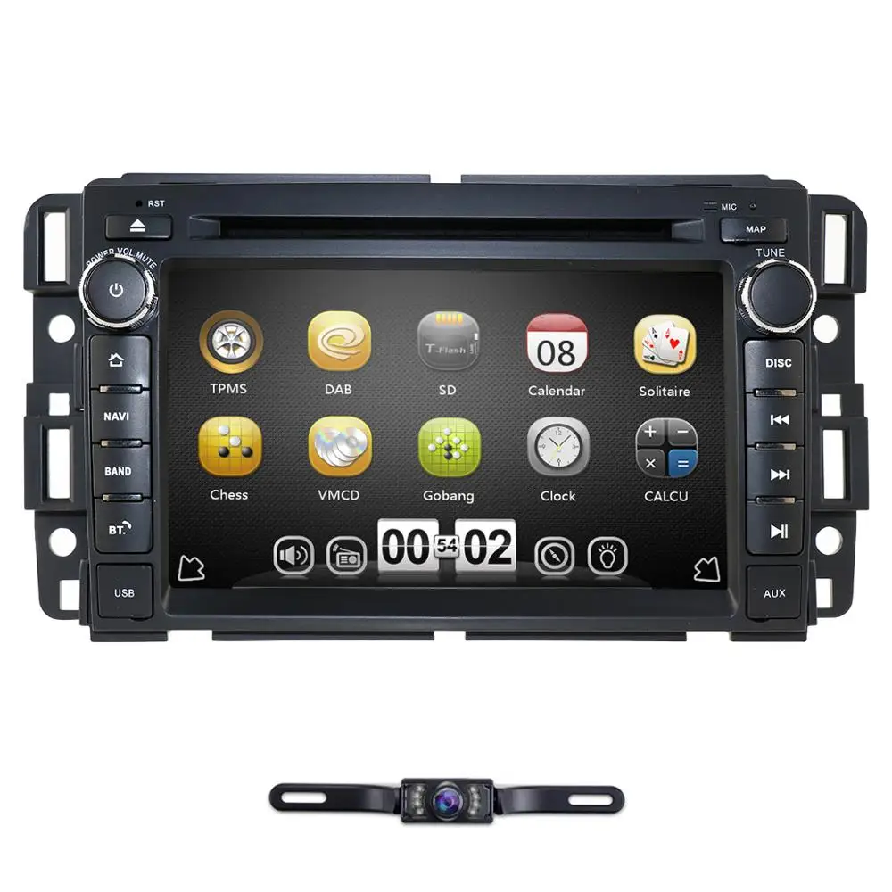 " Wince автомобильный стерео dvd-плеер gps Navi для GMC Yukon Acadia Chevy 2007-2012 двойной Din в тире сенсорный экран FM/AM радио приемник