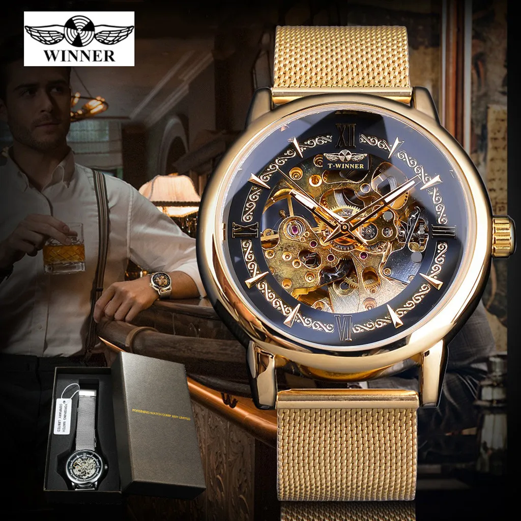 2019 relogio masculino T-WINNER Fashion Hollow Luxury Design Business Fashion Men's Mechanical Watch Business reloj hombre 2019 relogio masculino T-WINNER Fashion Hollow Luxury Design Business Fashion Men's Mechanical Watch Business reloj hombre