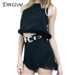 Emizoe ПУ искусственной кожи дважды застежка cummerbunds Женские винтажные пояс 2017 бохо стиль моды пояса аксессуары