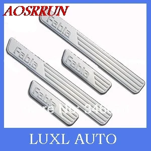 

for 2009 2010 2011 2012 2013 2014 2015 skoda Fabia greeter pedal special modified threshold of stainless steel bars car-styling