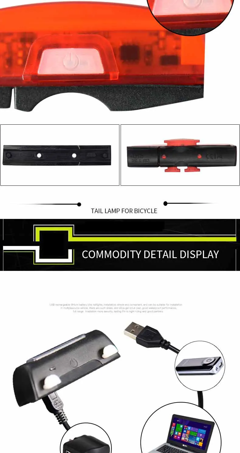 Excellent Super bright bicycle USB light charging 120 lumens taillights mountain bike night riding taillights bicycle riding accessories 13 Excellent Super bright bicycle USB light charging 120 lumens taillights mountain bike night riding taillights bicycle riding accessories 13