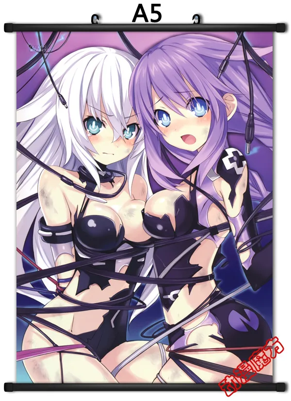 Home Decor Wall poster Scroll Hyperdimension Neptunia Neptune Noire/Black Heart