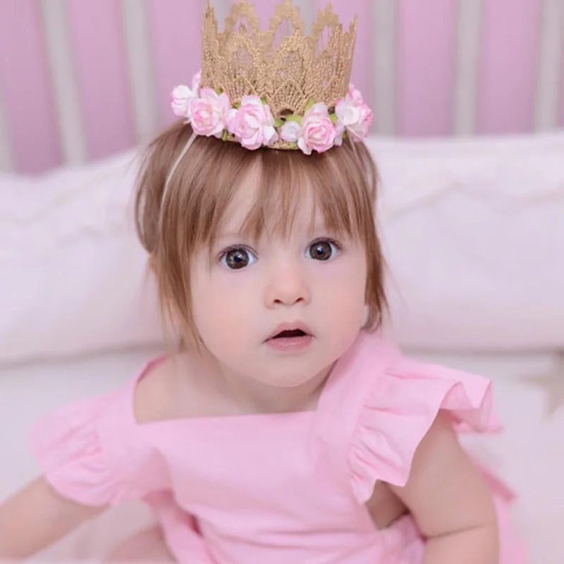 krone stirnband baby haarband requisiten neugeborene zubehör spitzen 
