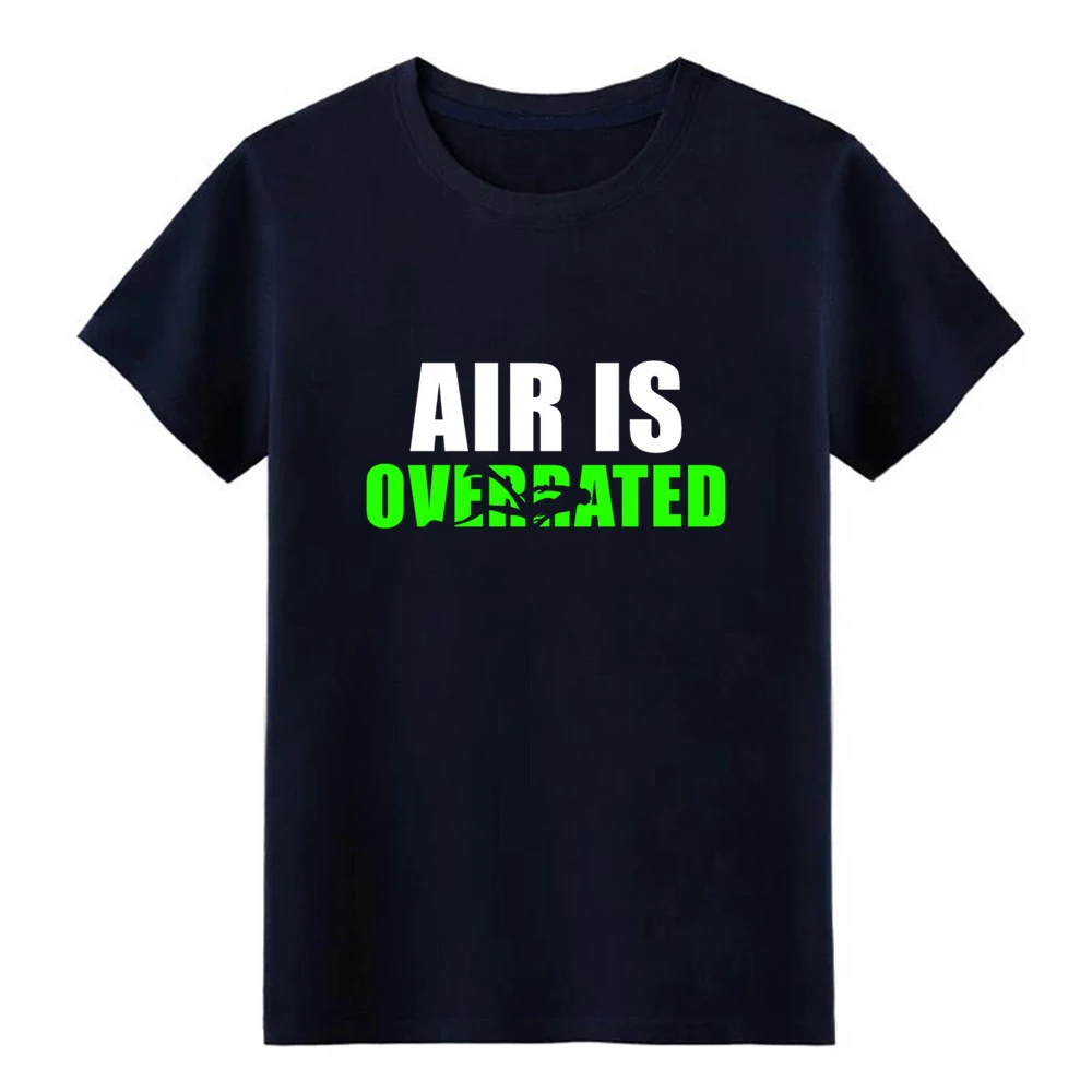 Мужская футболка Air is overrated дизайнерская из 100% хлопка с круглым вырезом милая