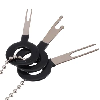 

Hand Tool Combination DIY Connector Pin Removal Key Tool Kit Terminal Wiring Crimp Connector Pin Removal Key 18Pcs
