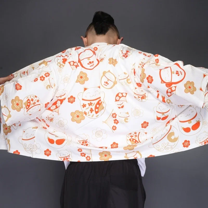 Yukata haori, мужское японское кимоно, кардиган, мужской костюм самурая, одежда, кимоно, куртка, мужское кимоно, рубашка yukata haori TA491