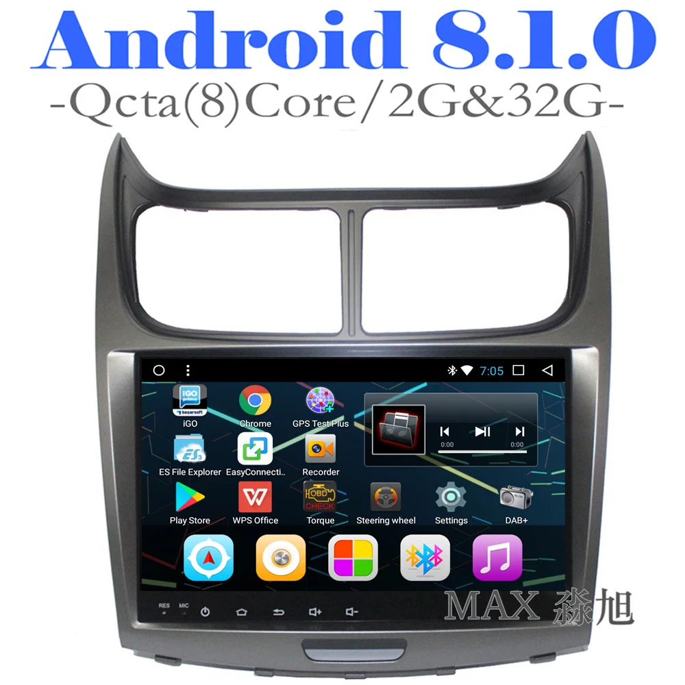 MAX 2G 32G 8 ядер Android 8.1.0 автомобильный DVD для Chevrolet Sail 2010-2014 автомобильное радио RDS