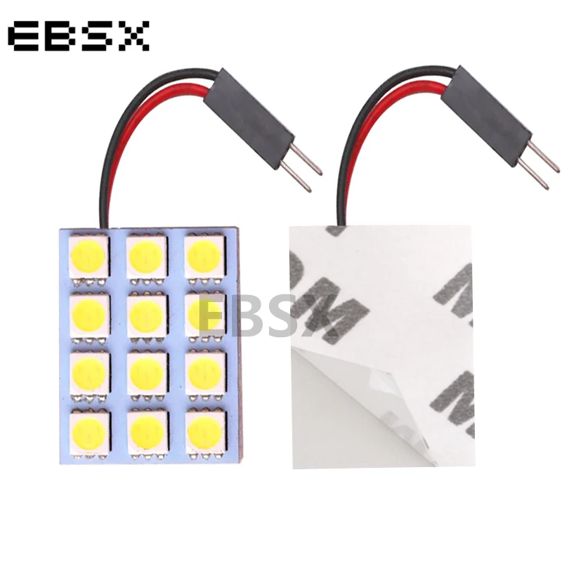 Светодиодная панель EBSX 6 шт. белая 12SMD 5050 3 чипа светодиодный светодиодная лампа