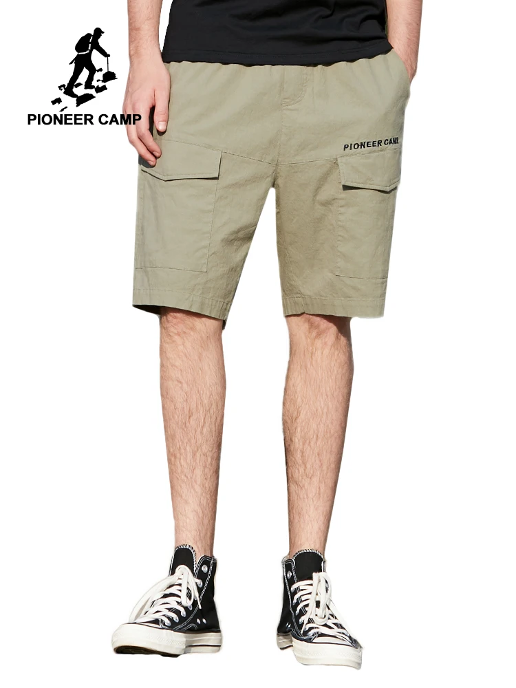 Пионерский лагерь мужские шорты с двумя боковыми карманами летние шорты мужские летние однотонные свободные шорты для мужчин ADK902093