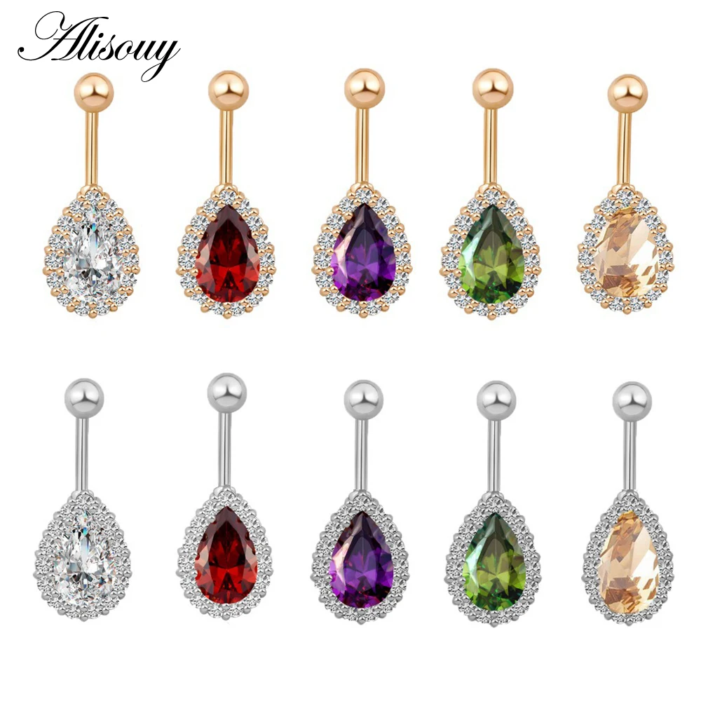 Lot De 5 Piercings De Nombril En Acier Inoxydable Avec Nœud En Cœur - Bijoux Femme Fille, Cadeau Mode