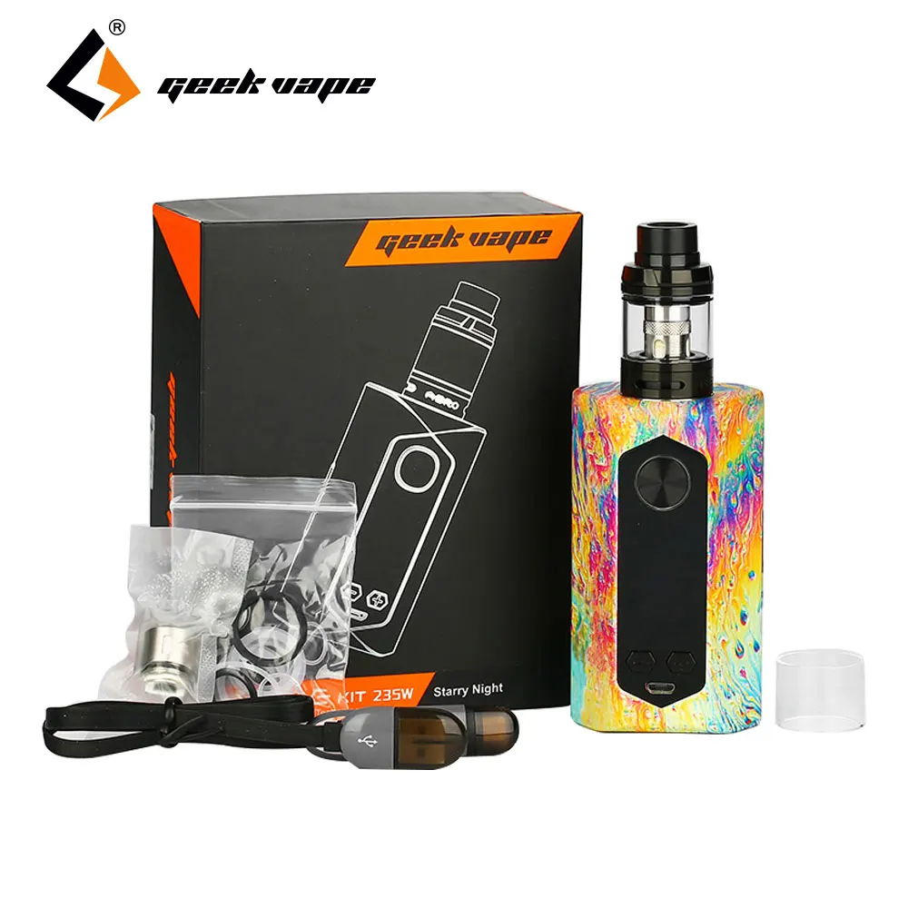 

Original GeekVape Blade 235W TC Kit with 4ml Aero Tank & New IM1 IM4 coils & Easy Top Refill E-cig Vape Blade TC Kit No Battery