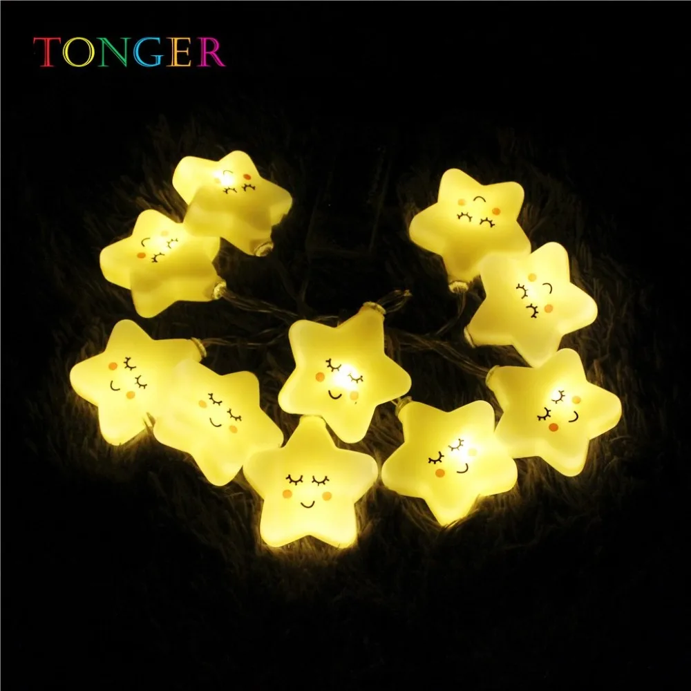 

TONGER LED fairy tale star string battery powered romantic fairy tale star LED Christmas lights children's night light