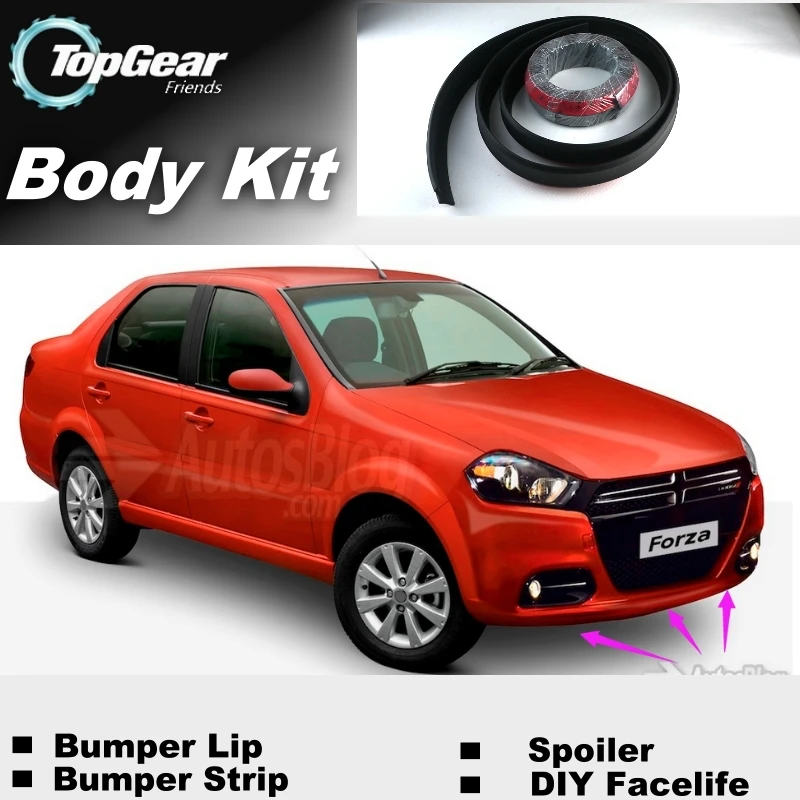 Бампер для губ дефлектор губ Для Dodge Forza передний спойлер юбка для TopGear Friends Тюнинг автомобиля/комплект кузова/полоса