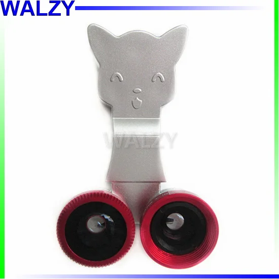 Универсальный 3 в 1 кошки клип рыбий глаз Широкий формат макро Объективы для телефонов для IPhone, для samsung