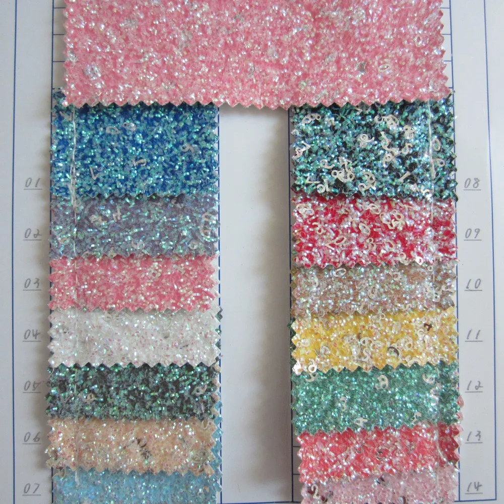 

4pcs of 91cm x 134cm Chunky Glitter Fabric Leather with numbers tinsel glitter fabric leather sawing DIY AY156