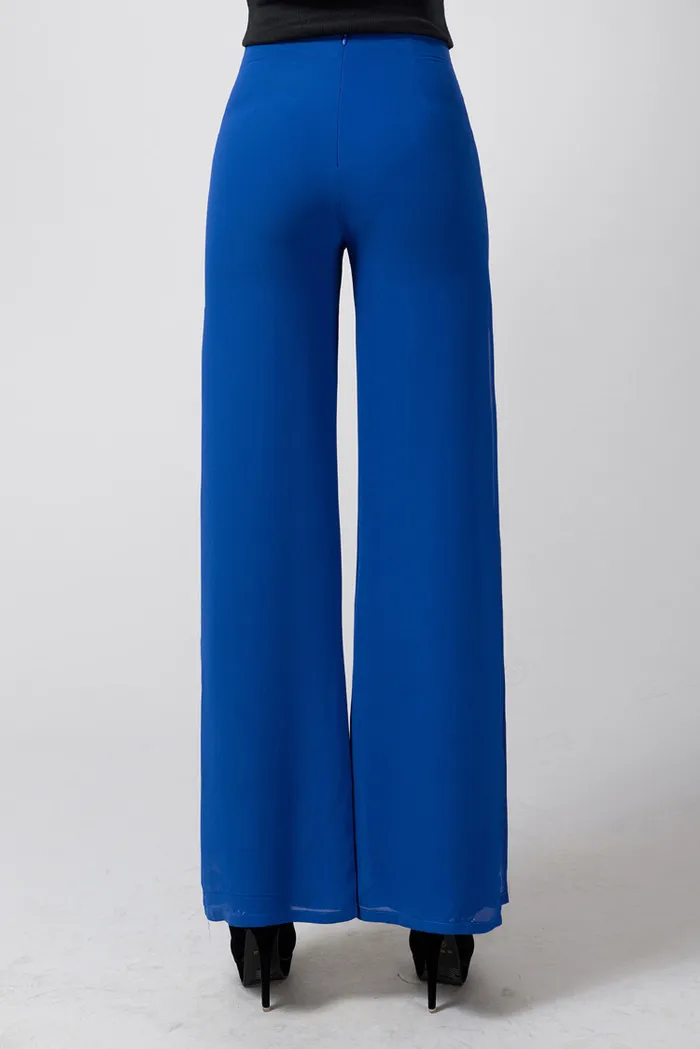 Расклешенные летние широкие женские брюки размера плюс 26-34 вечерние свободные женские шифоновые брюки с высокой талией Pantalon Femme