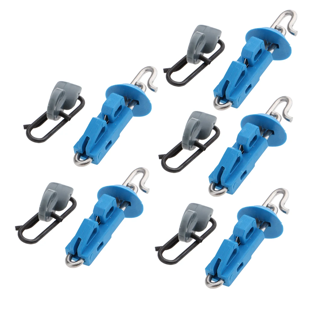 10pcs Splash Down Solo Fishing Bait Clip Locking Lock Jigging Lure Hook
