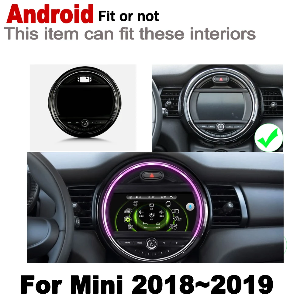 Clearance 2 Din Car Multimedia Player Android Auto Radio For Mini One Cooper S Hatch 2018~2019 DVD GPS Car Radio Stereo GPS Navigation 1