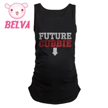 Belva 2016 Sleeveless Maternity Clothes Pregnancy Clothes Pregnant Funny T Shirt Maternity Tops Funny Maternity Shirts