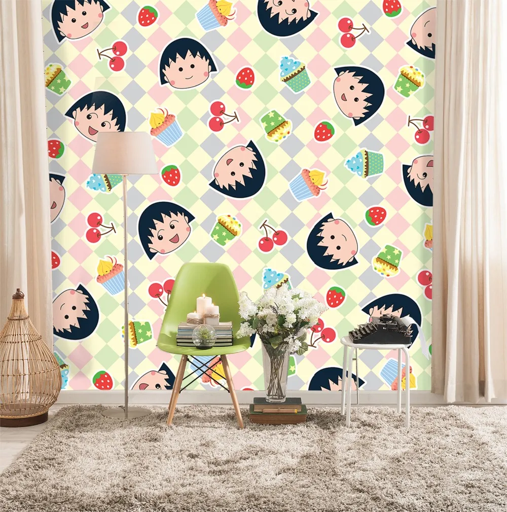 

[Self-Adhesive] 3D Chibi Maruko Chan 66 Japan Anime Wall Paper mural Wall Print Decal Wall Murals
