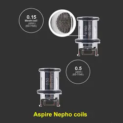 3 шт./лот Оригинал Aspire Nepho катушки 0.15ohm сетки катушки 0.5ohm катушки подходит для Aspire Динамо vape комплект