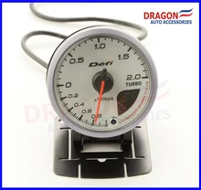 60mm CR Style Boost Turbo Gauge 2.0BAR White face With Orange & White Led Display Auto Car