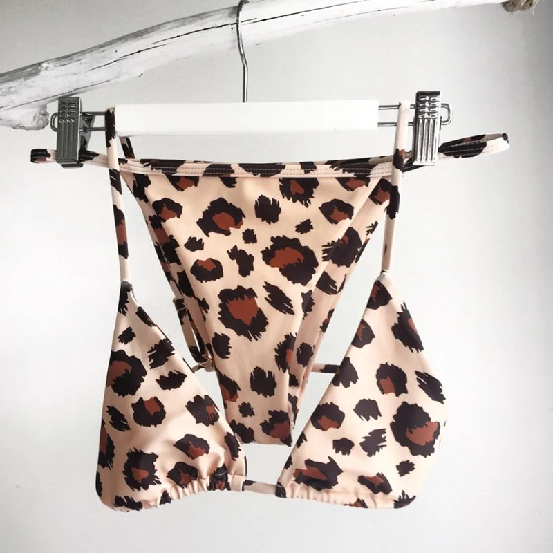 Для женщин сексуальная-белье Ночное белье Стринги Leopard Babydoll бюстгальтер комплект пляжная одежда Прямая поставка бюстгальтер краткий набор A4 10013