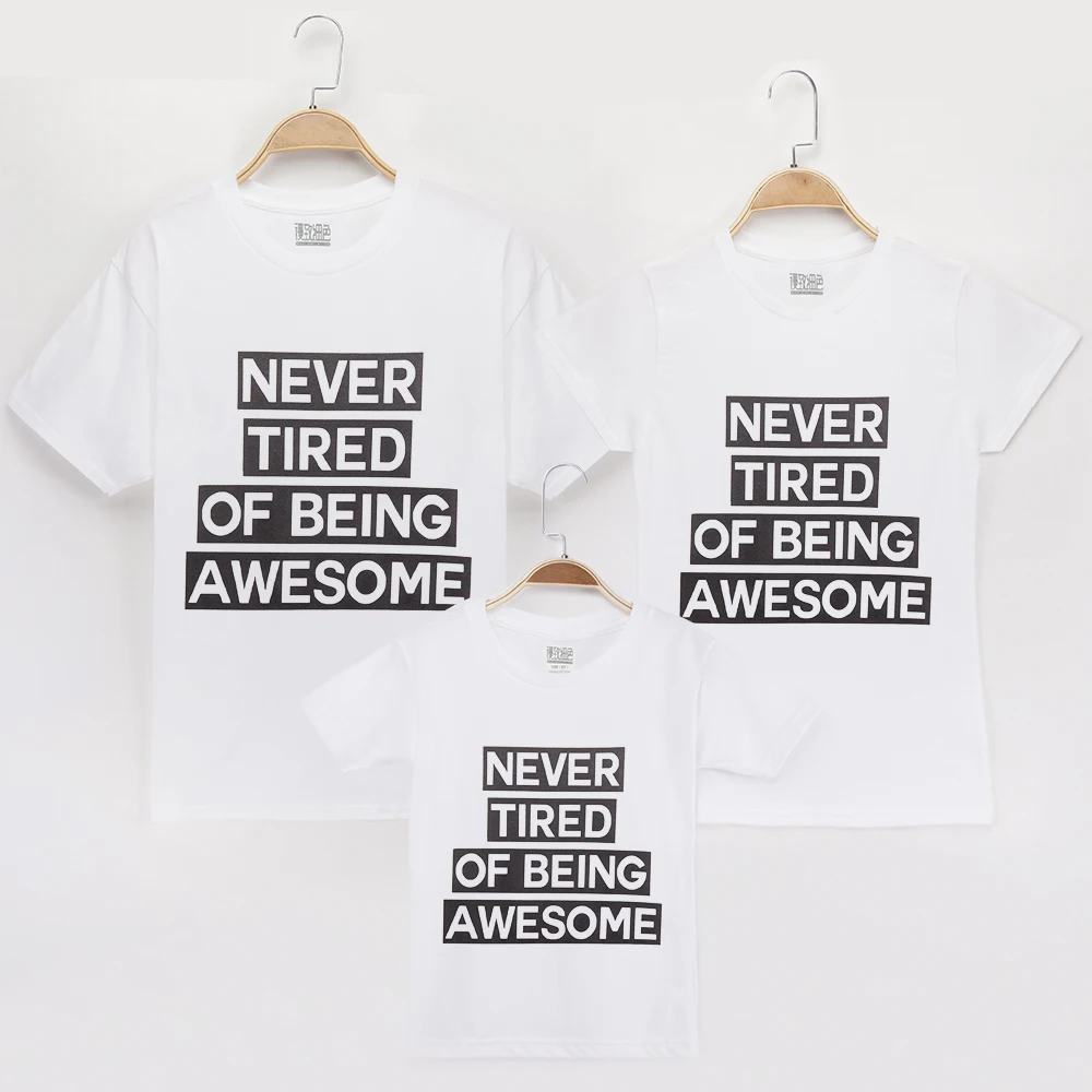 

2019 Matching Outfits T-shirt Family T-Shirt 100% Cotton Mommy And Me Clothes Baby Mom Mother And Daughter Son Clothing T Shirts
