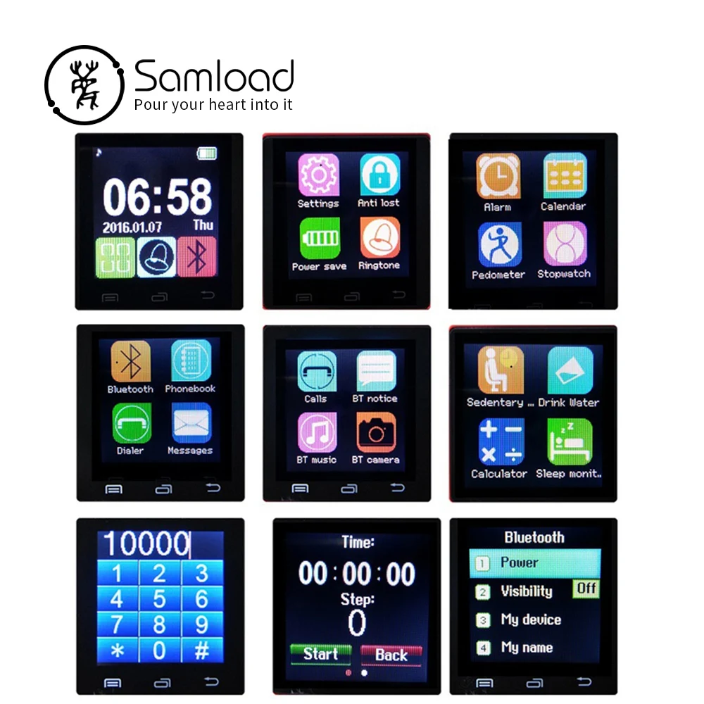 Умные часы Samload, синхронизация уведомлений, поддержка подключения Bluetooth для телефона Android, умные часы PK GT08 DZ09 GV18 U8