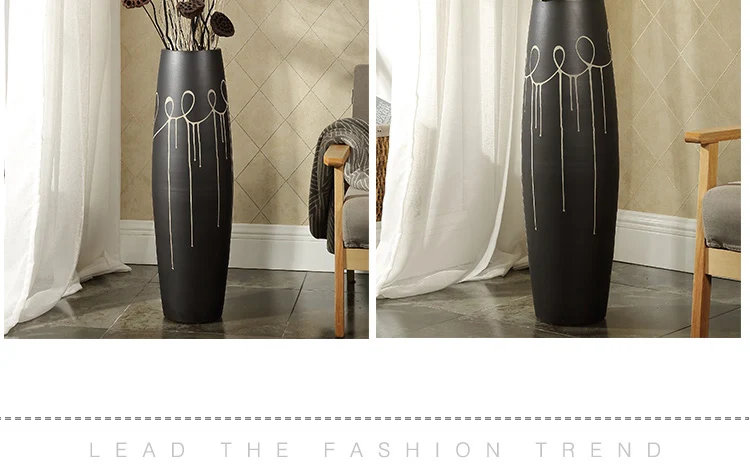 60 см/80 см 95 см Европейский стиль простой ручной работы напольная ваза домашний отель Вилла украшения, чтобы отправить подарки друзьям и коллегам