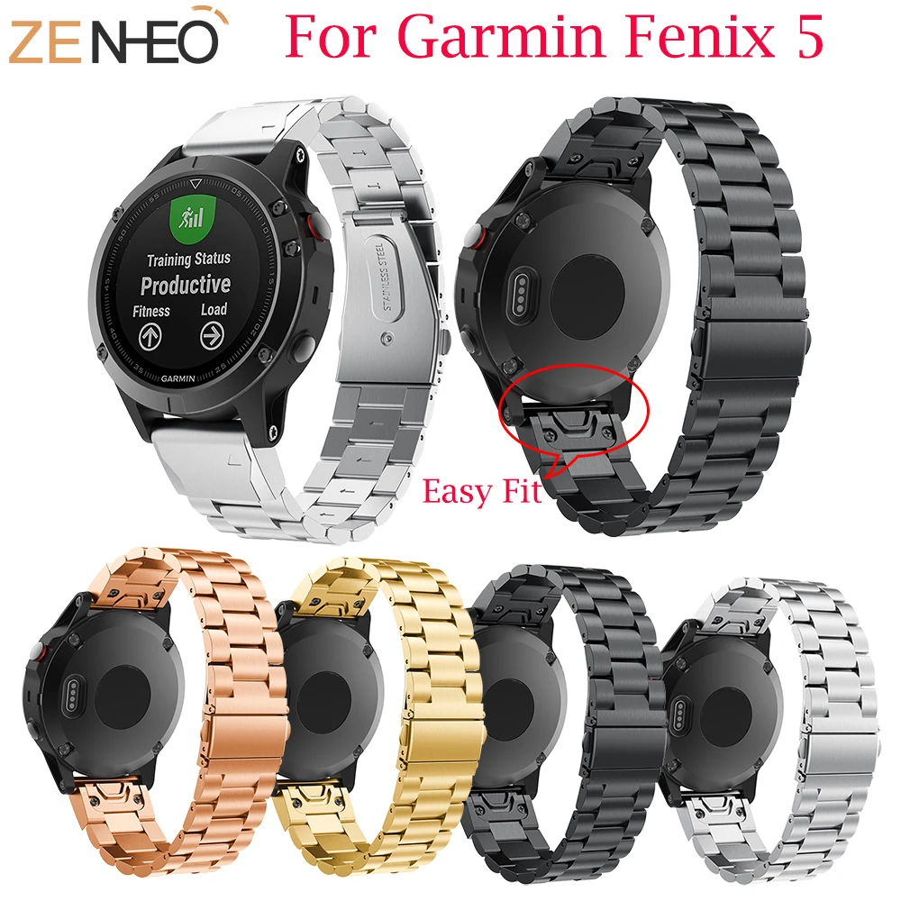 Быстроразъемный ремешок для Garmin Fenix 6 pro 5/5 Plus из нержавеющей стали браслета 5