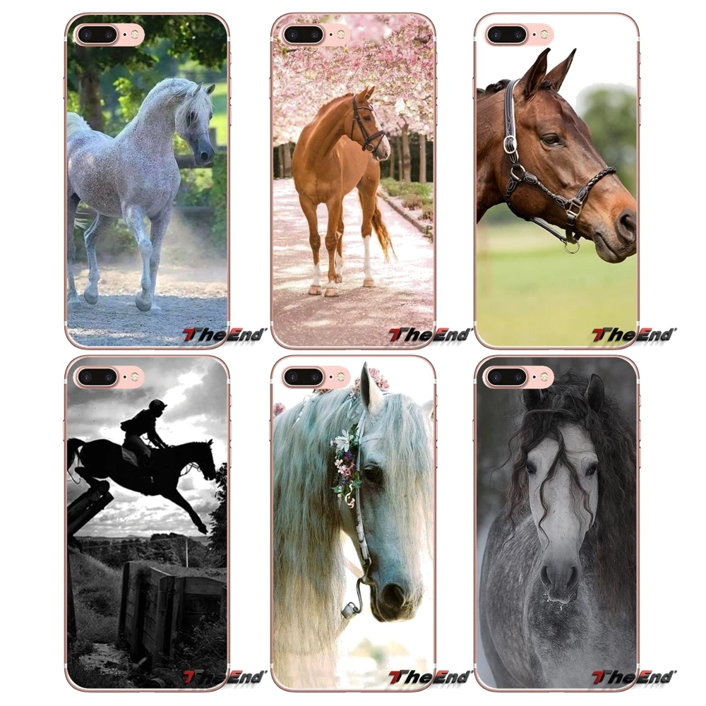Прозрачный чехол из ТПУ для Samsung Galaxy S2 S3 S4 S5 MINI S6 S7 edge S8 S9 Plus Note 2 3 4 5 8 Coque Fundas Dappled Horse |