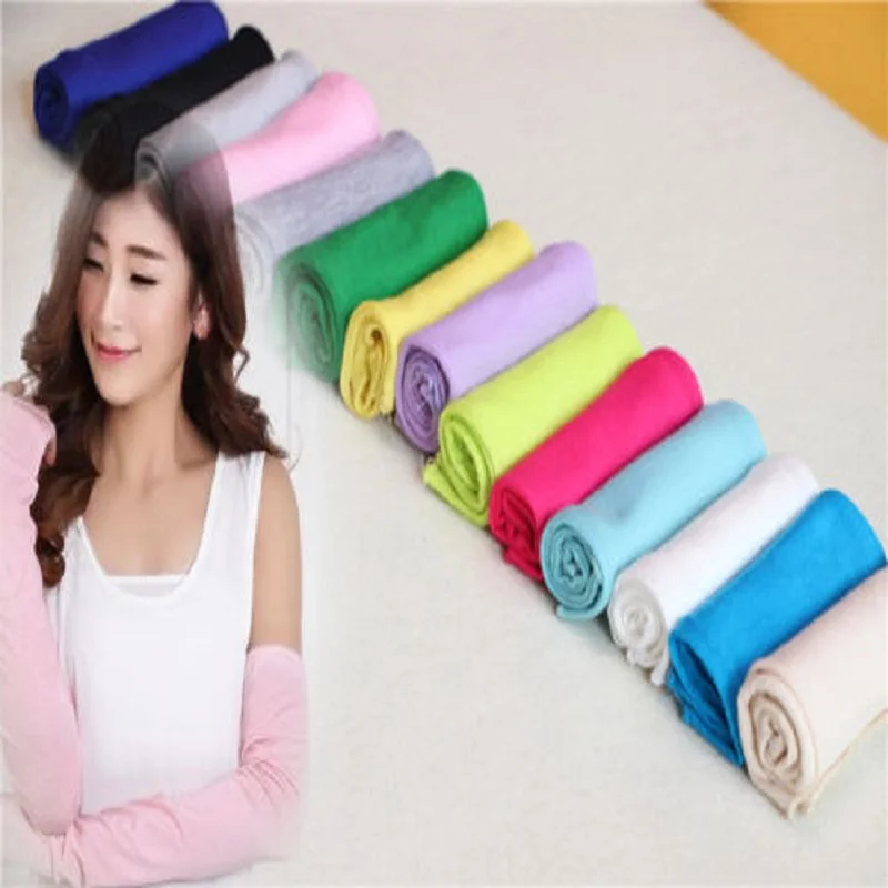 1 Pair 20 Colors Cosy Women Girl Arm Warmer Cotton Long Fingerless Gloves Fashion clothing accessories