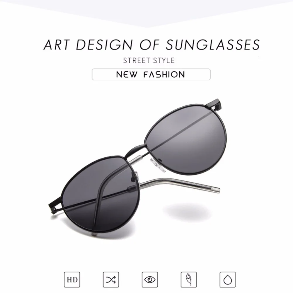 Новые круглые солнцезащитные очки в металлической оправе, европейские и американские оранжевые трендовые круглые солнцезащитные очки в стиле ретро