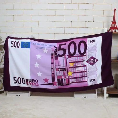 

New High Absorbent Printed Euro Dollar Flag Microfiber Bath Beach Towels for Adults Large Men Towel Beach 70*140cm 14 type