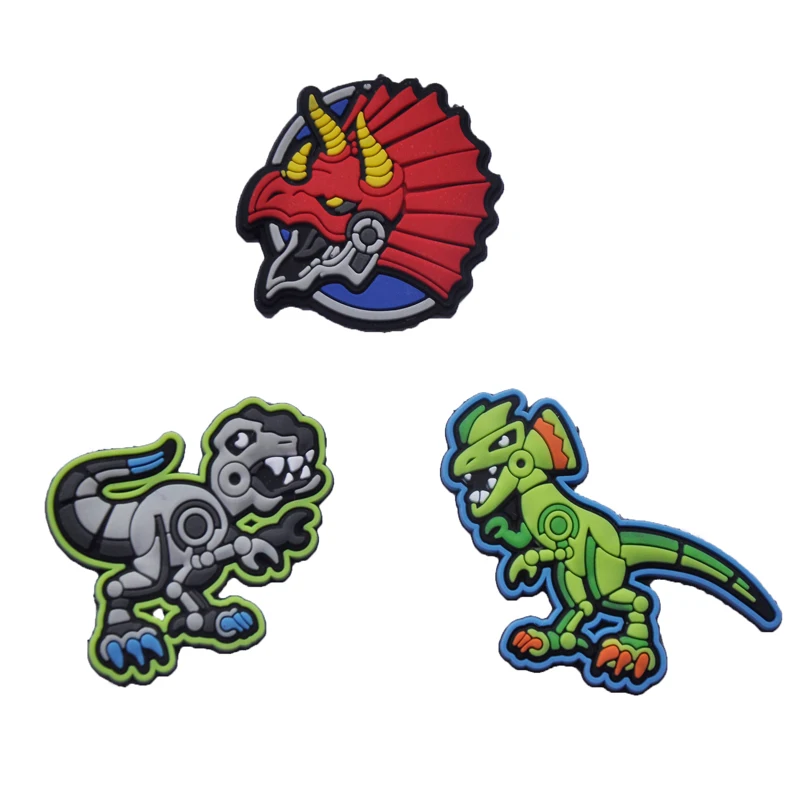 

1pcs Cartoon Charms For Kids PVC High Imitation Dinosauria Shoe Buckles Accessories Fit Bands Bracelets Croc JIBZ