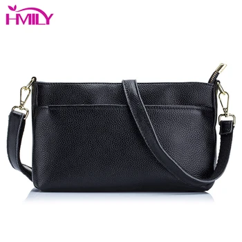 

HMILY Women Daily Mini Bag Genuine Leather Ladies Messenger Bag 100% Cowskin Female Package Shopping Sling Bag Leisure Small Bag