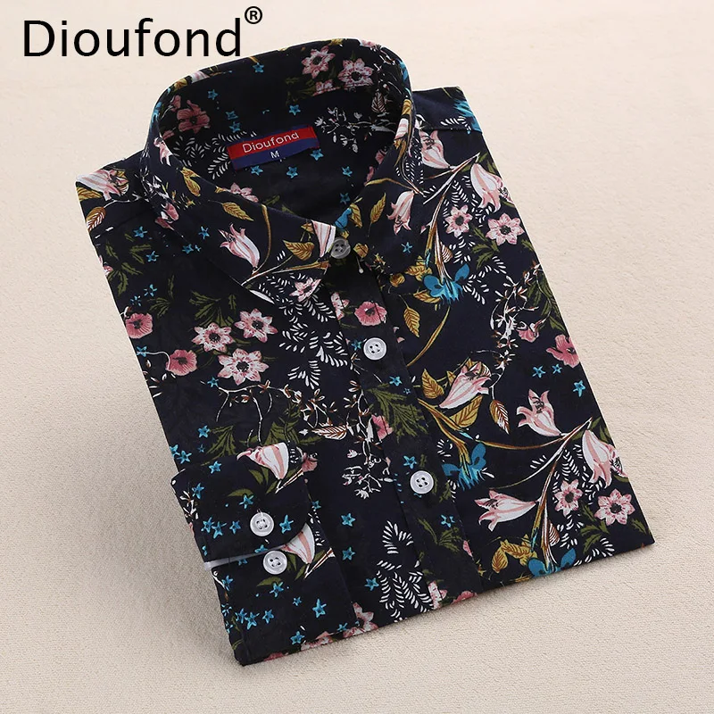 Achat Dioufond Bohême Femmes Blouses À Manches Longues Chemises Femmes Tops D été Col Rabattu Blouse Chemise Grande Taille 20 Couleurs