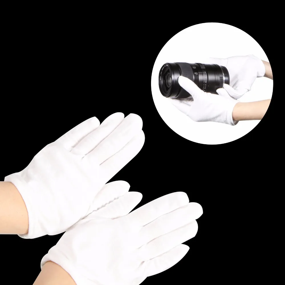 Белые перчатки Meking для студийной фотосъемки с защитой от отпечатков пальцев