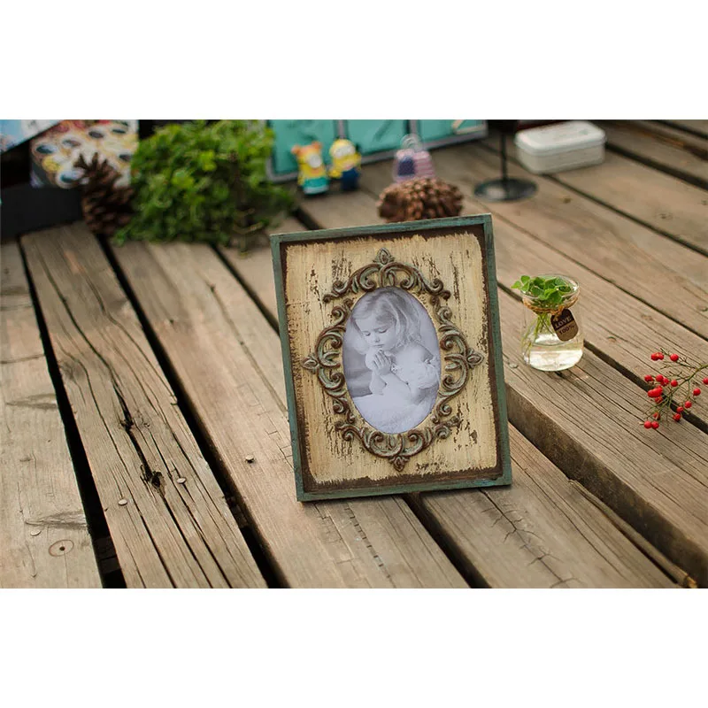 Marco de fotos Vintage decoración del hogar madera boda escritorio pared marco cumpleaños regalos Marco de fotos Vintage decoración del hogar madera boda escritorio pared marco cumpleaños regalos