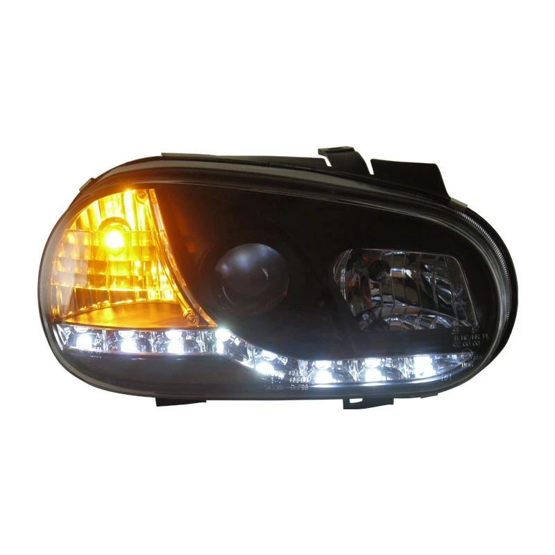 Hireno фары для 2003-2009 Volkswagen Гольф 4 Гольф 4 фар сборки LED DRL ангел объектив двойной луч HID ксеноновые 2 шт